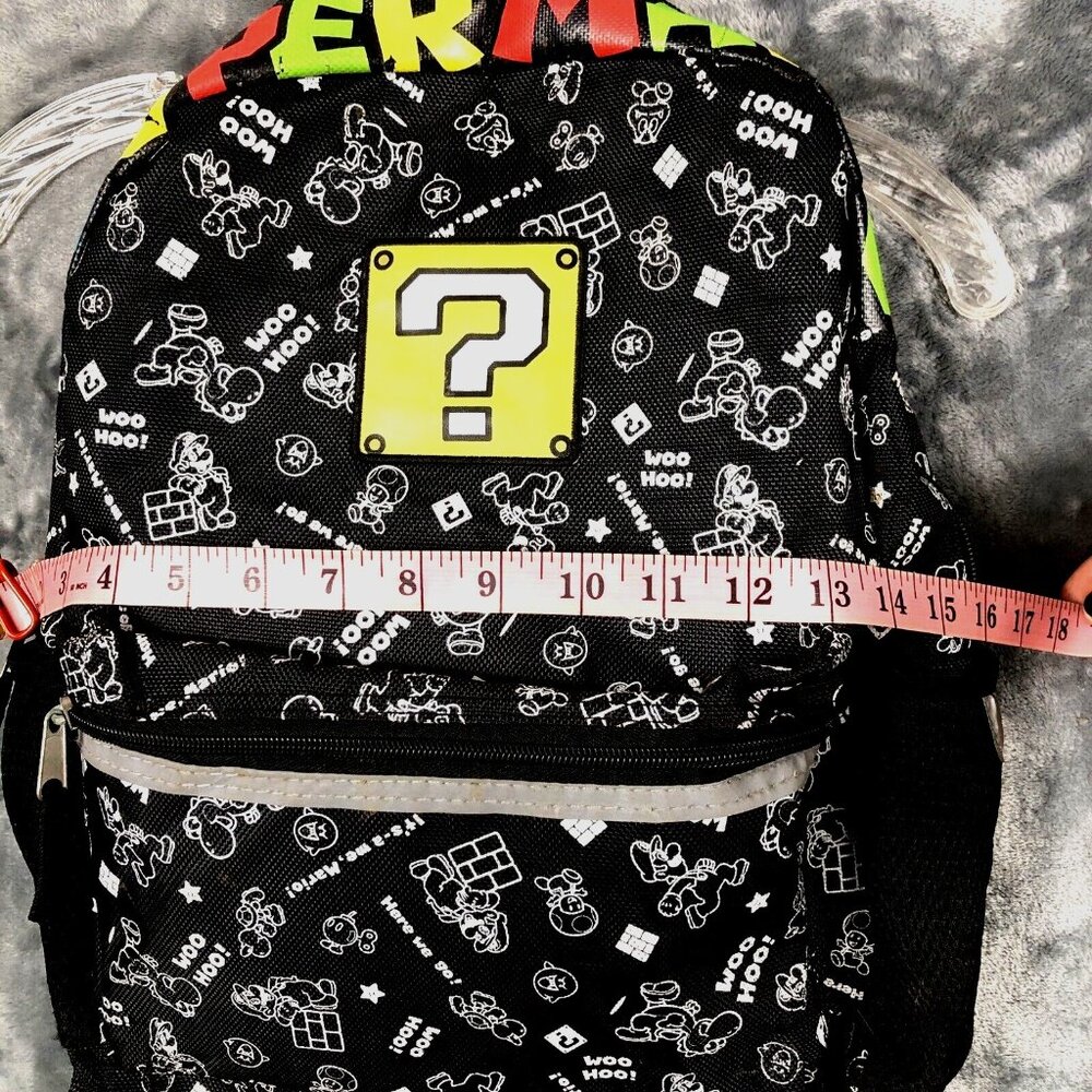 Super Mario Kids Backpack With Adjustable Straps & Front Pocket - Picture 9 of 9